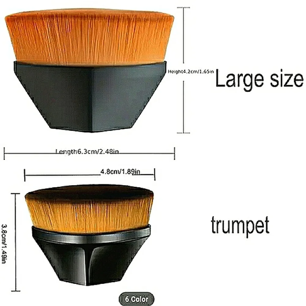 New Trendy Flawless Kabuki Makeup Brush Set - 1 Of Each Size with Case